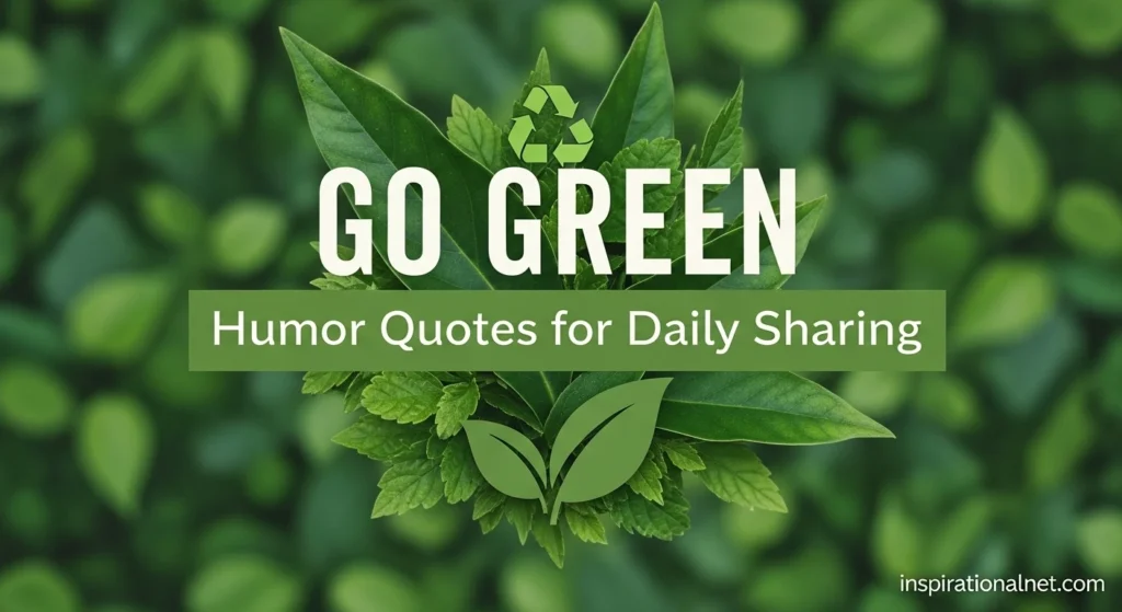 Go Green Humor Quotes for Daily Sharing