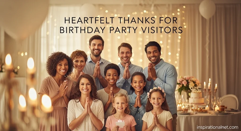 Heartfelt Thanks for Birthday Party Visitors