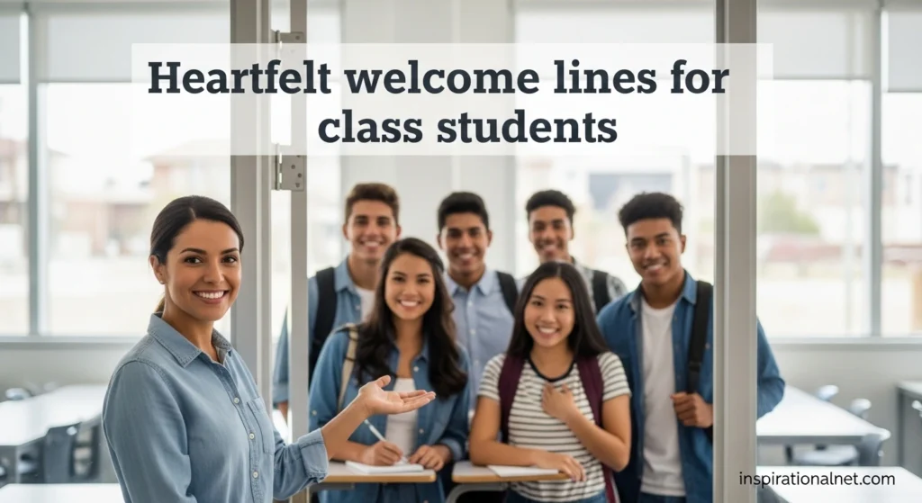 Heartfelt welcome lines for class students