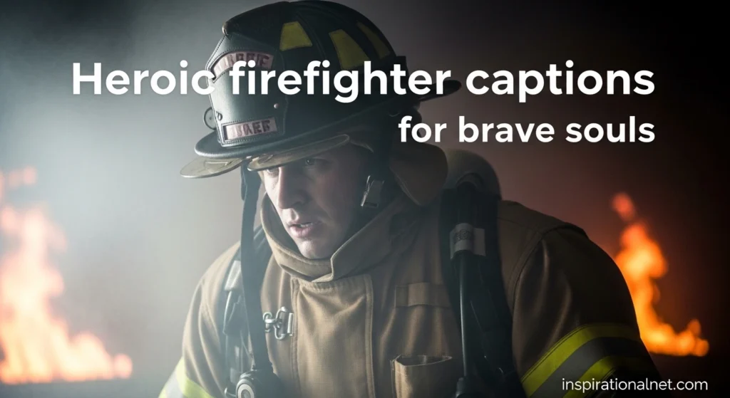 Heroic firefighter captions for brave souls