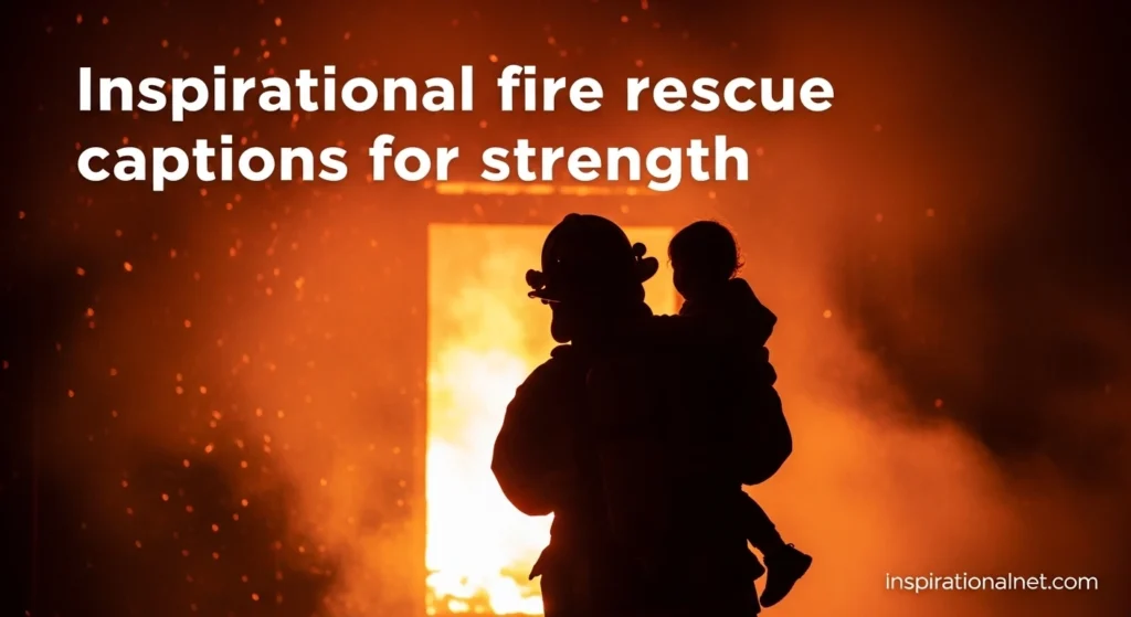 Inspirational fire rescue captions for strength