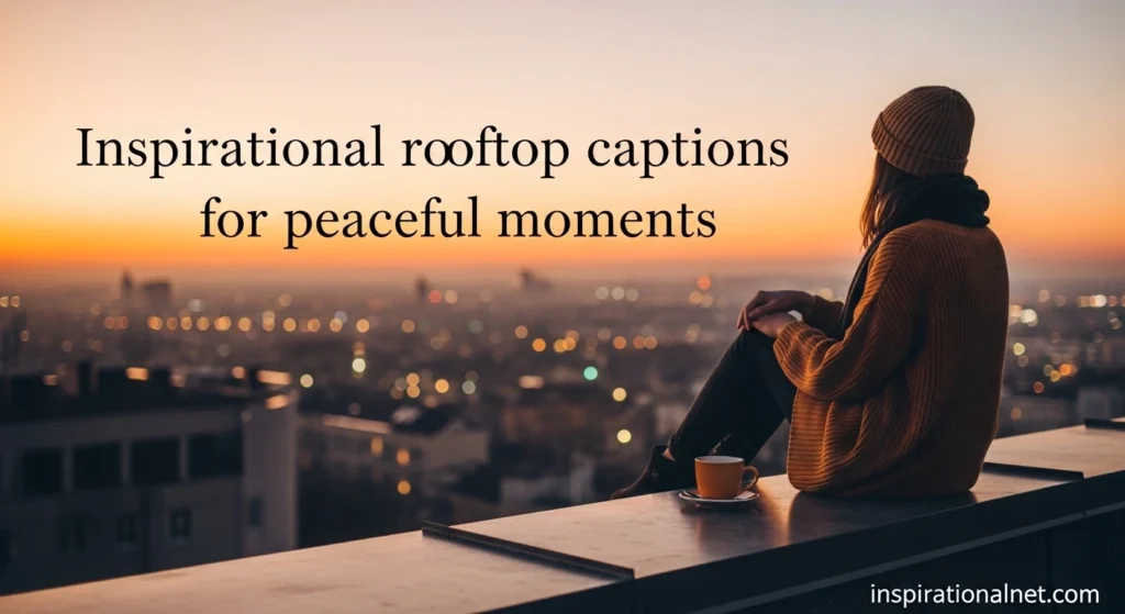 Inspirational rooftop captions for peaceful moments