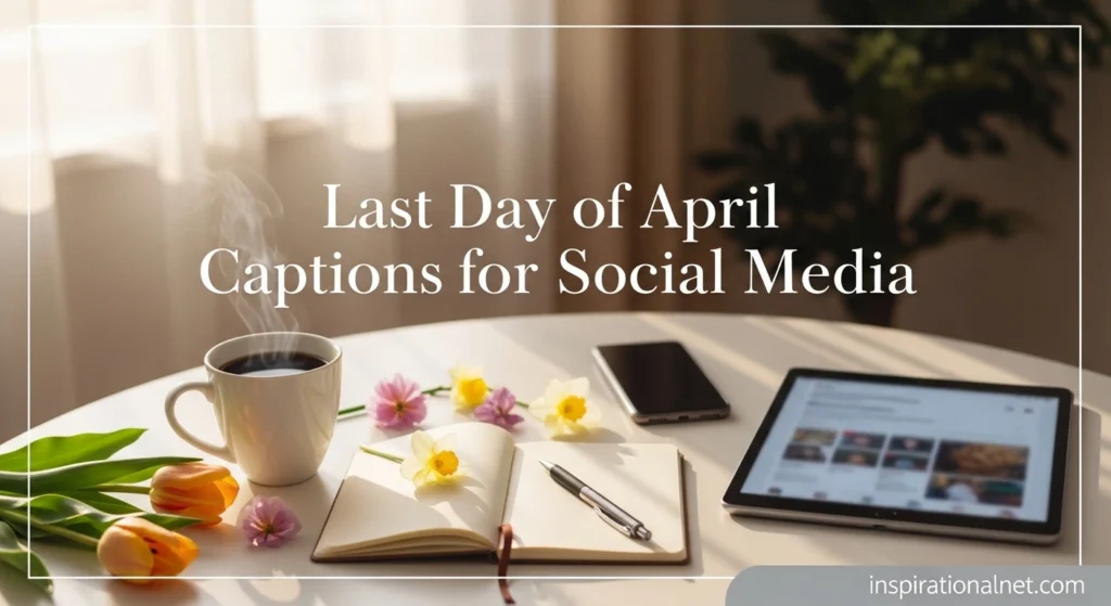 Last Day of April Captions for Social Media