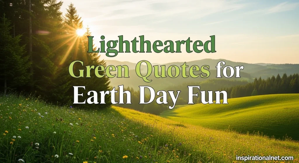 Lighthearted Green Quotes for Earth Day Fun