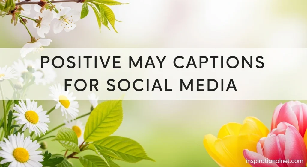 Positive May Captions for Social Media