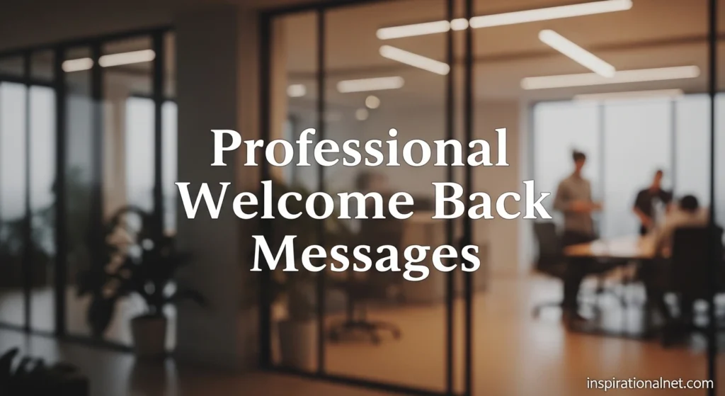 Professional Welcome Back Messages