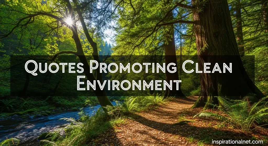 Quotes Promoting Clean Environment