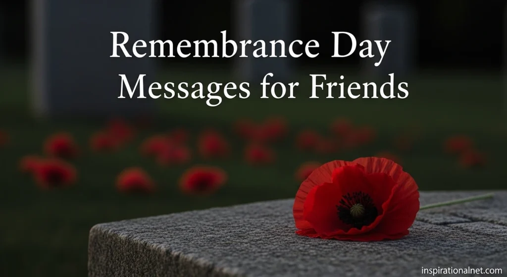 Remembrance Day Style Messages for Friends
