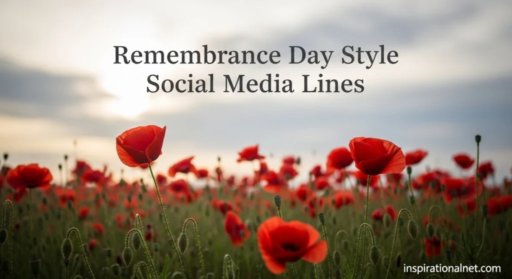 Remembrance Day Style Social Media Lines