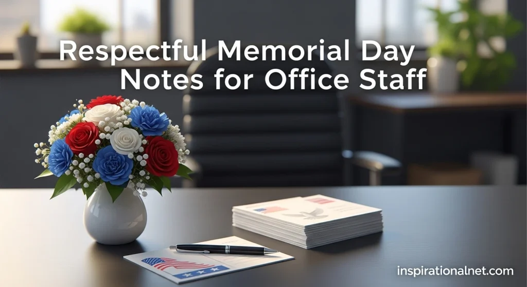 Respectful Memorial Day Notes for Office Staff