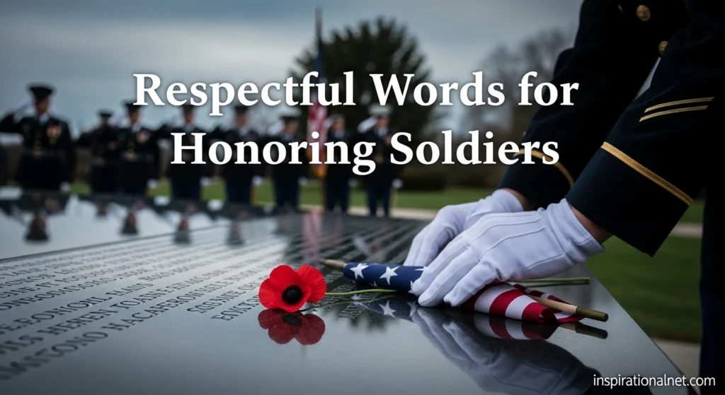 Respectful Words for Honoring Soldiers