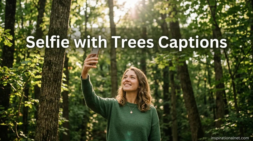 Selfie with Trees Captions