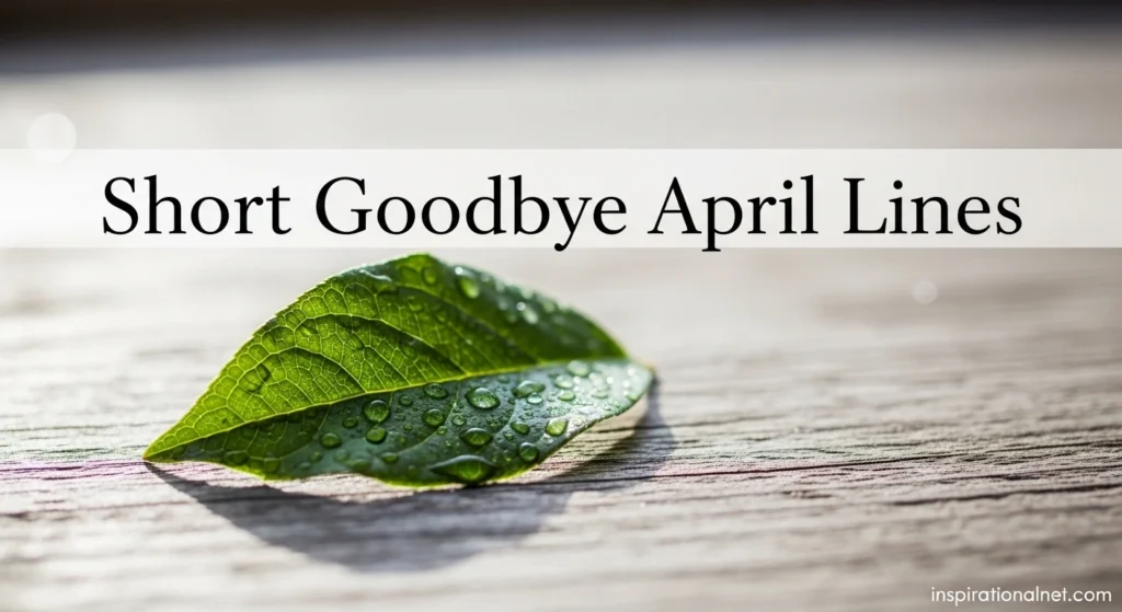 Short Goodbye April Lines