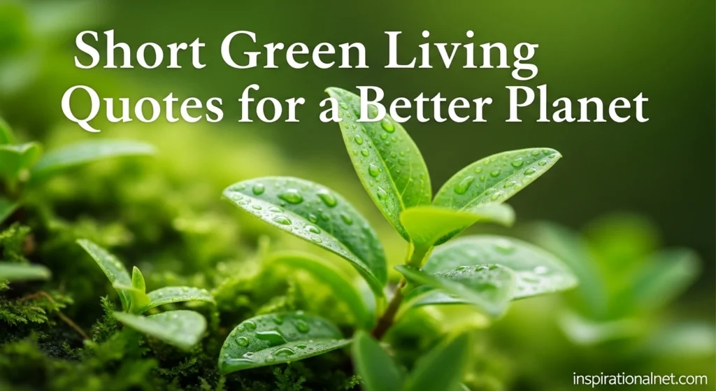 Short Green Living Quotes for a Better Planet