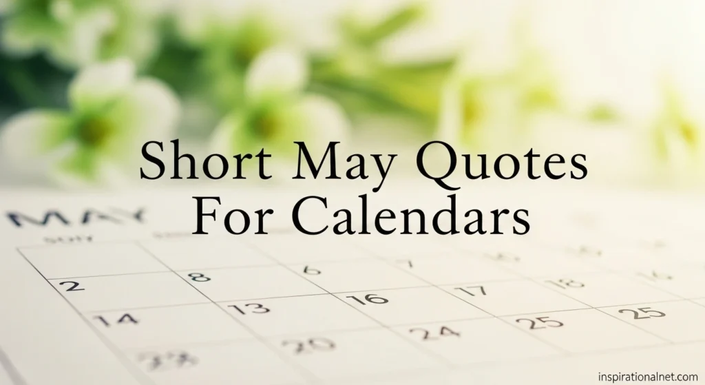 Short May Quotes For Calendars