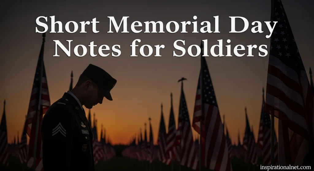 Short Memorial Day Notes for Soldiers