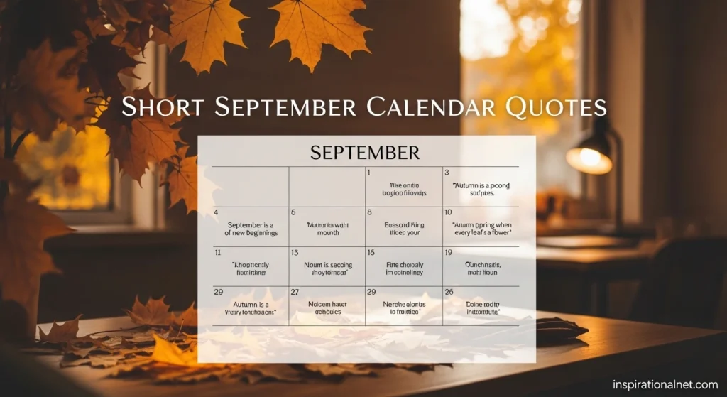 Short September Calendar Quotes