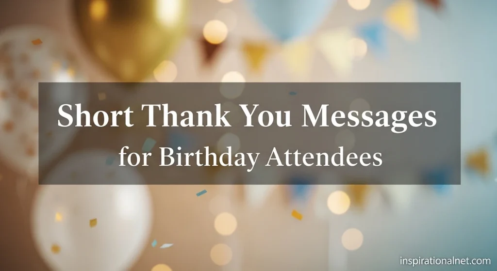 Short Thank You Messages for Birthday Attendees