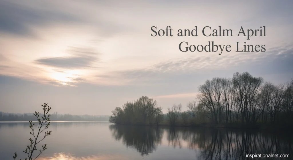 Soft and Calm April Goodbye Lines
