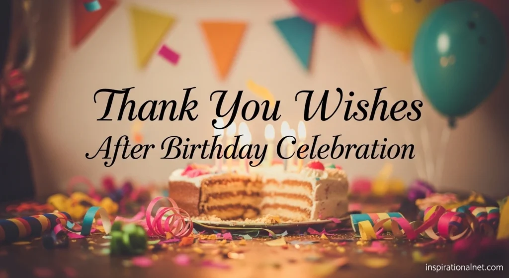 Thank You Wishes After Birthday Celebration
