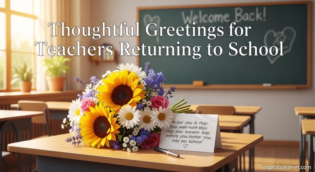 Thoughtful Greetings for Teachers Returning to School