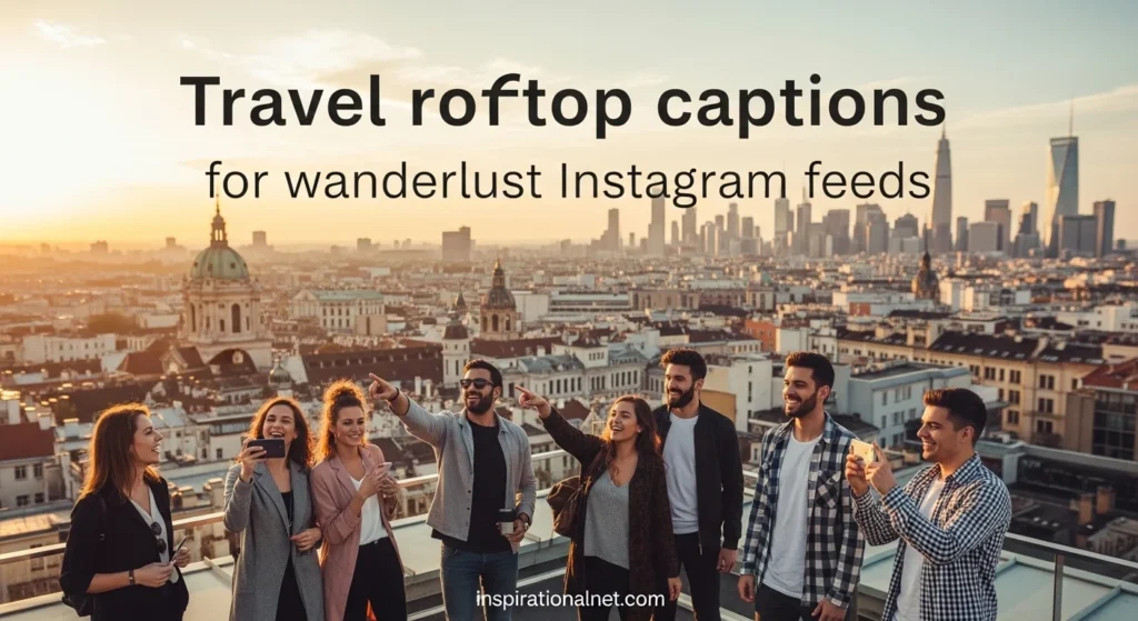 Travel rooftop captions for wanderlust Instagram feeds