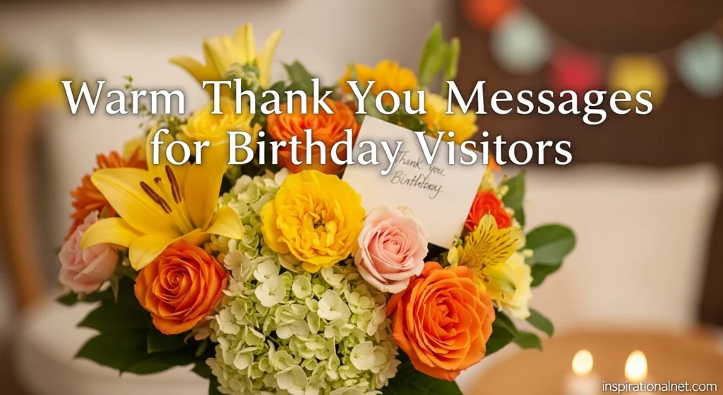 Warm Thank You Messages for Birthday Visitors