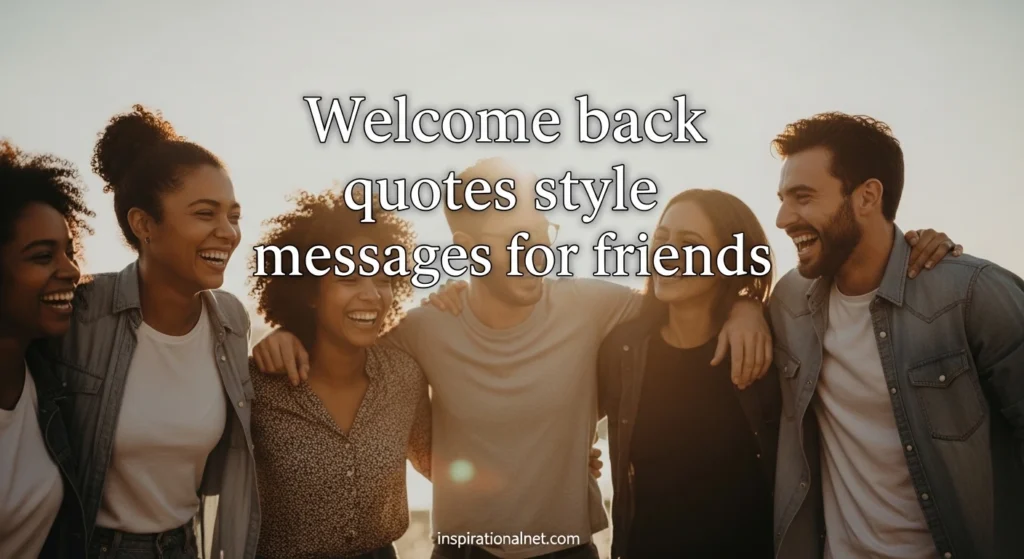Welcome back quotes style messages for friends